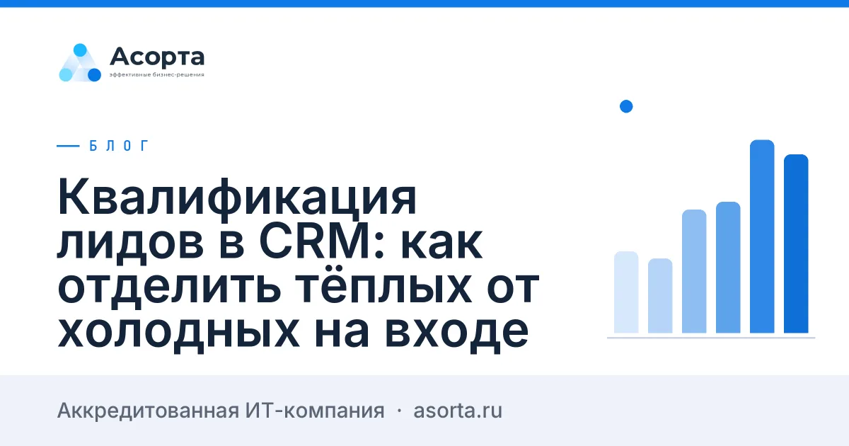 Квалификация лидов в CRM: как отделить тёплых от холодных на входе