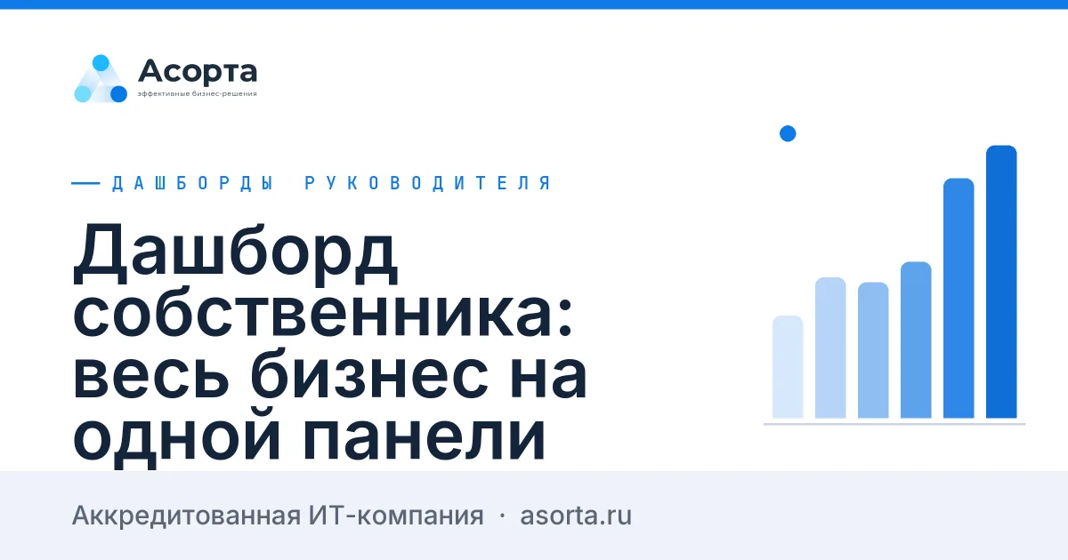 Дашборд собственника: весь бизнес на одной панели